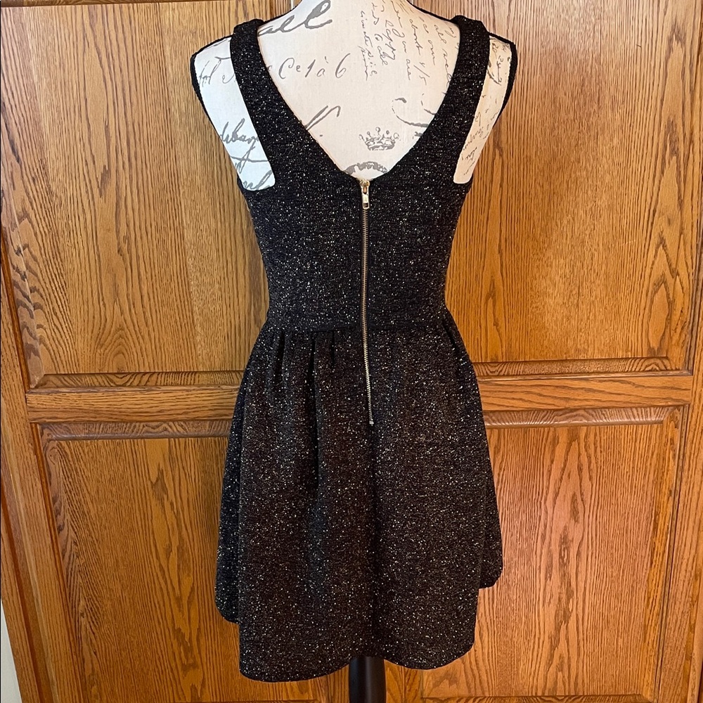 Love…Ady Black Sparkle Fit & Flare Party Dress Small Made in USA - Picture 4 of 8
